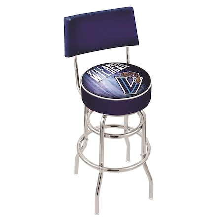 Holland Bar Stool Co 25" Chrome 2-Ring Villanova Swivel Bar Stool, Back L7C425Vilnva-D2